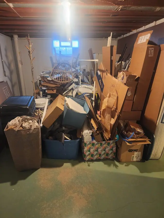 Roll-off dumpster container at job site for 15 Yard Dumpster Rental in Tamaqua